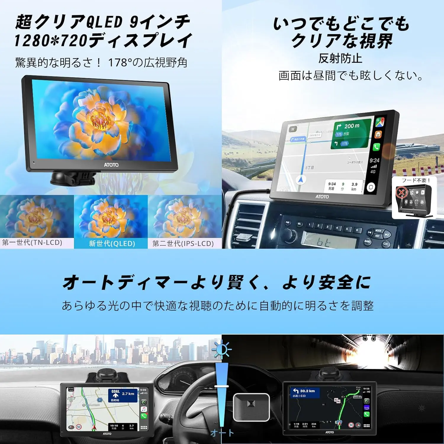 楽天市場】【ATOTO公式 P909PR1M】atoto カーナビ 車載カーナビ