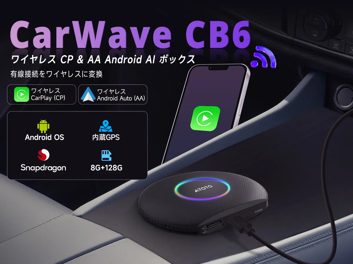 ATOTO CB6 AIボックス 8GB +128GB Android13搭載 ATOTO CB6 AIボックス 8GB +128GB Android13搭載 ATOTO CB6
