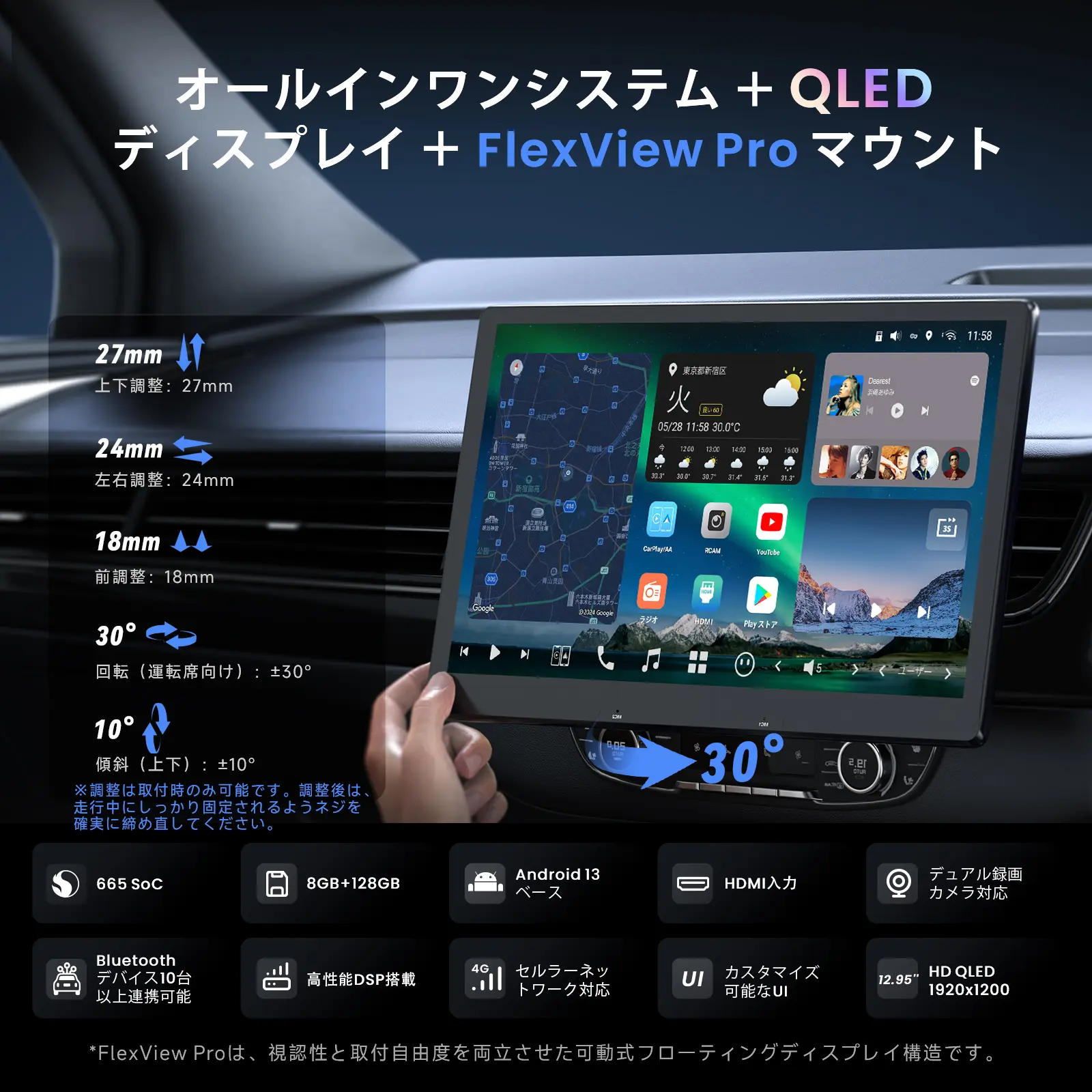 X10G129E 12.9インチ 8GB+128GB - ATOTO 公式プロ代理店 株式会社Take