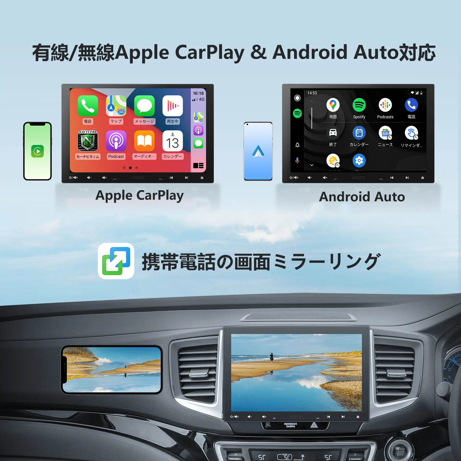 NEW】ATOTO S8G1104MX 10インチ 4G+32G 1DIN &2DIN
