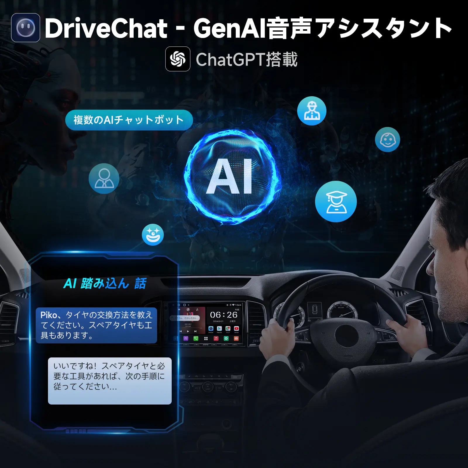 A5LG2A7T 2DINオーディオ一体型 Androidカーナビ、7インチ