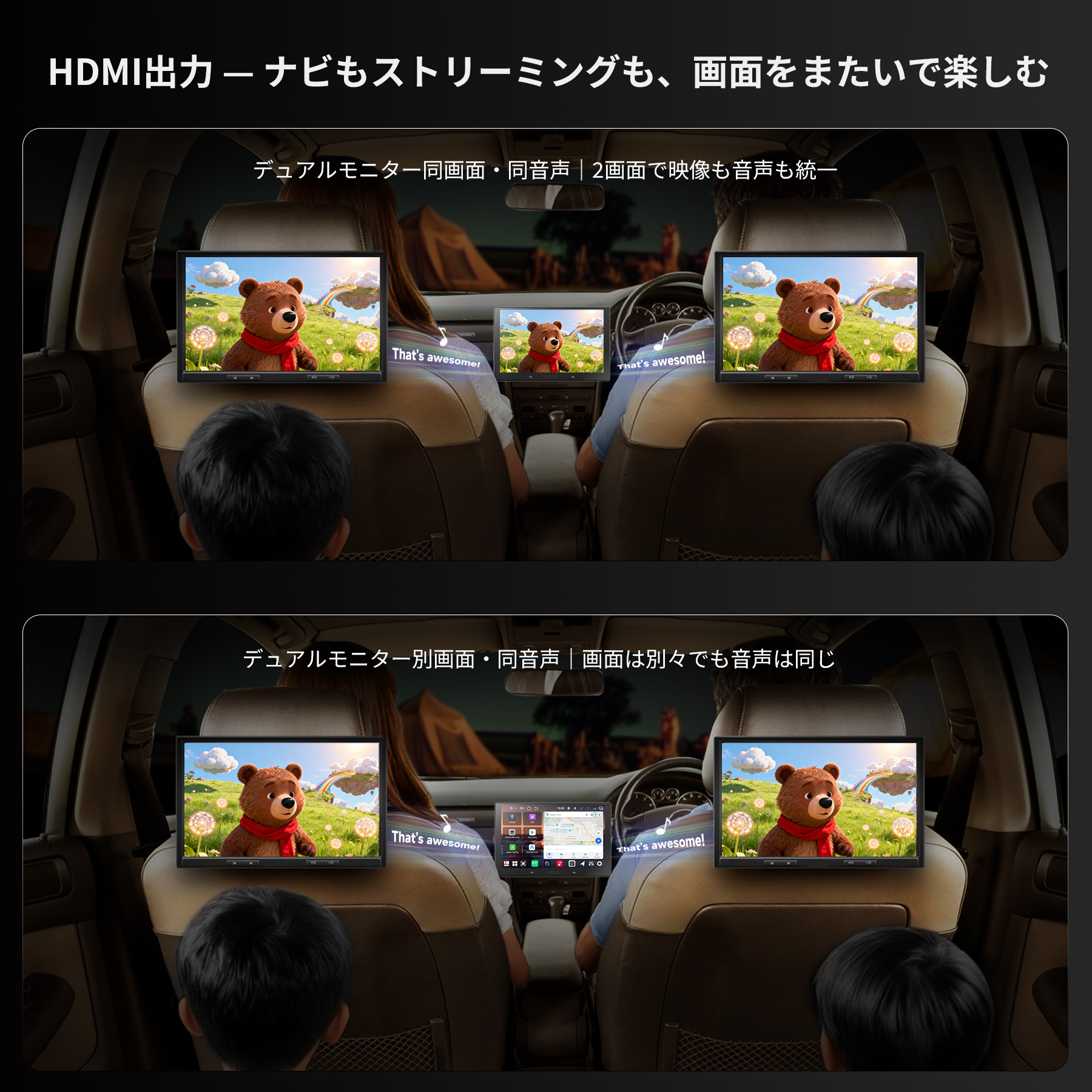 V10G211OC 6G+128G ,4G LTE 10インチフルタッチ 2Din Android 14.0 - 画像 (3)