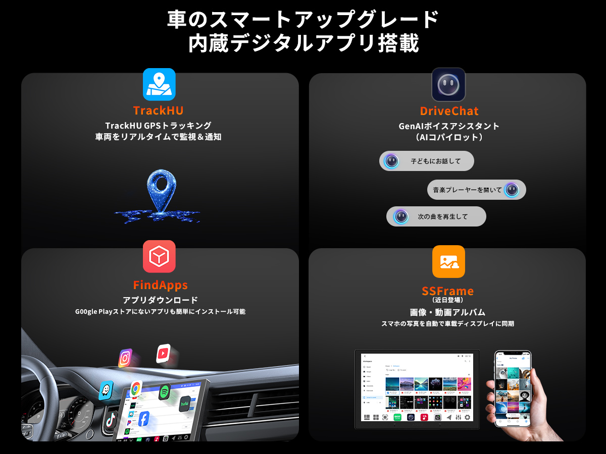 V10G211OC 6G+128G ,4G LTE 10インチフルタッチ 2Din Android 14.0 - 画像 (17)