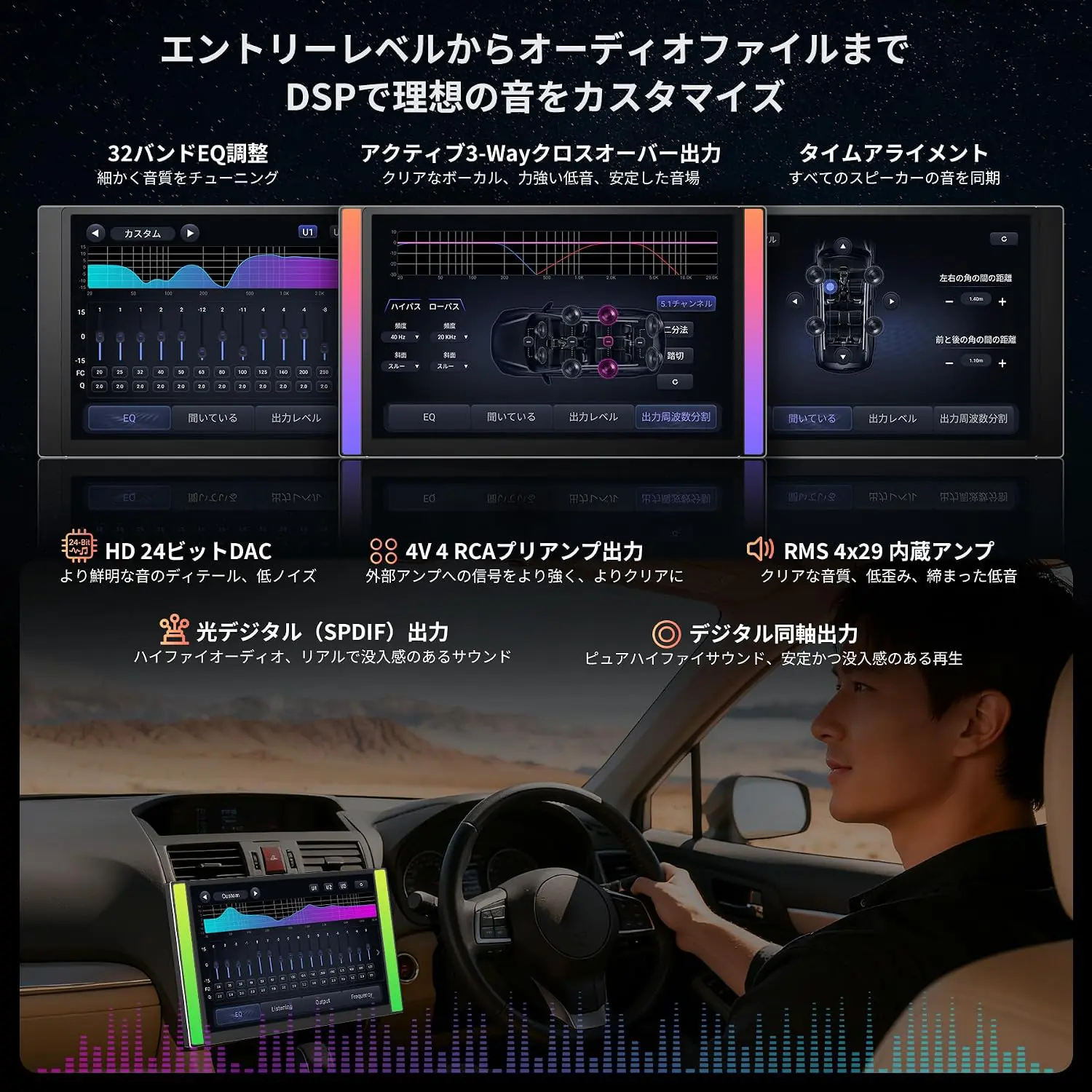 V10G225OC 12.5インチ フレームライト付き QLEDディスプレイオーディオ